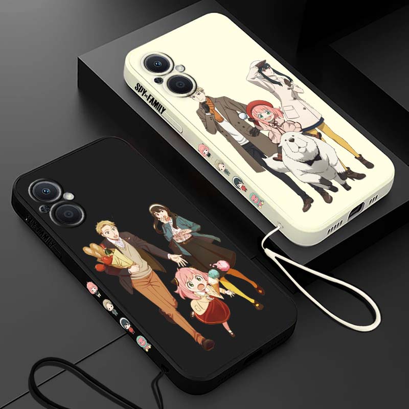 Oppo Reno 12 - Spy Family Anya Forger Flüssig-Silikon-Handyhülle mit