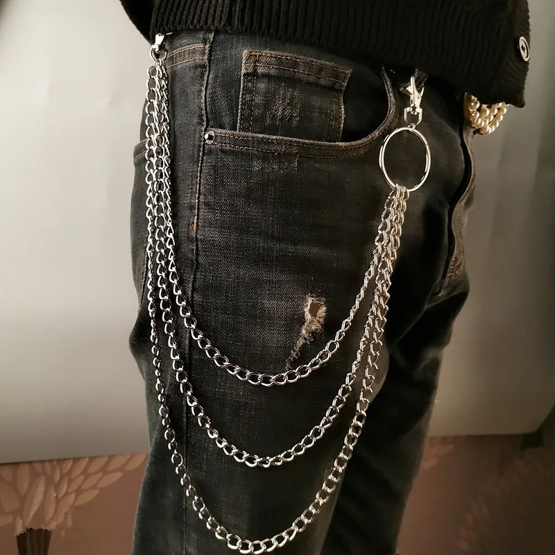 Phone Accessories Men - Mehrschichtige Metall-Gürtelkette Punk-Haken Metall-Gürteltasche Schlüsselanhänger Schmuck