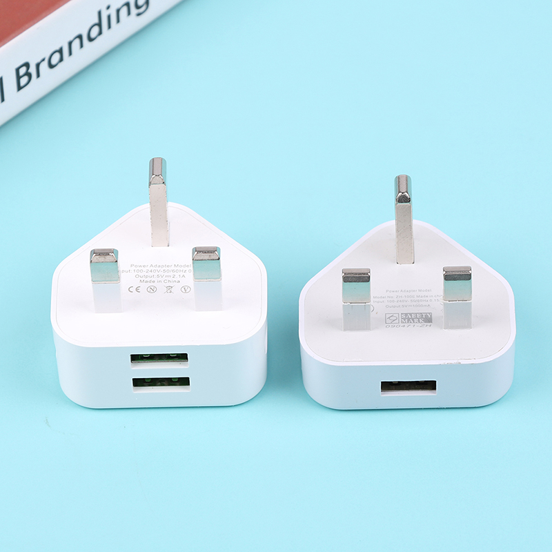 Phone Accessories Unique - Universeller UK-Stecker, 3-poliger Wandladegerät-Adapter mit 1/2