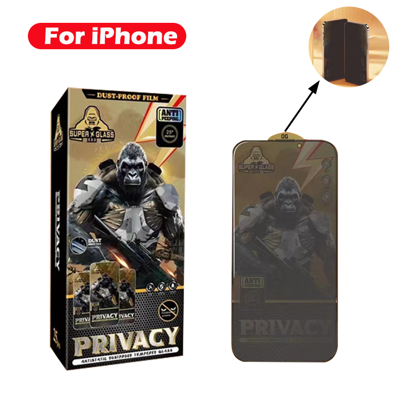 Phone Accessories Wholesale - King Kong Gorilla Sichtschutz-Displayschutz für iPhone