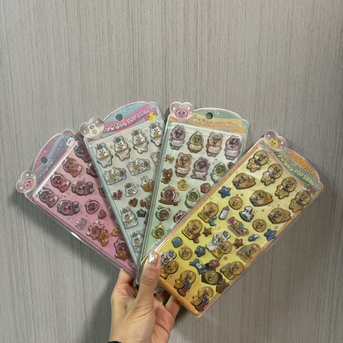 Phone Accessories Images - Cartoon-Bild im Retro-Heisei-Stil, rosa Kaninchen-Aufkleber, handgefertigt,