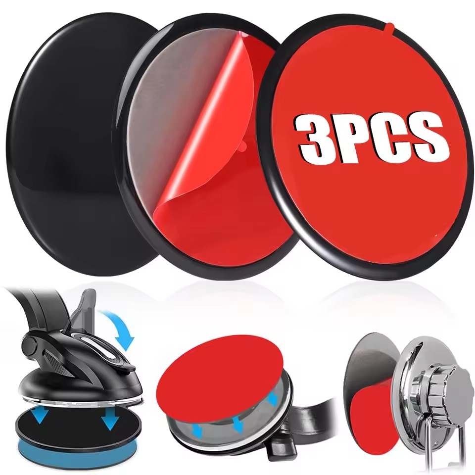 Quirky Phone Accessories - Universelles Klebepad-Set für Armaturenbrett mit Saugnapf-Halterung